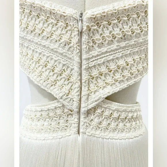 PatBO Fringe Beach Dress with Pearl Straps - Picture 7 of 16